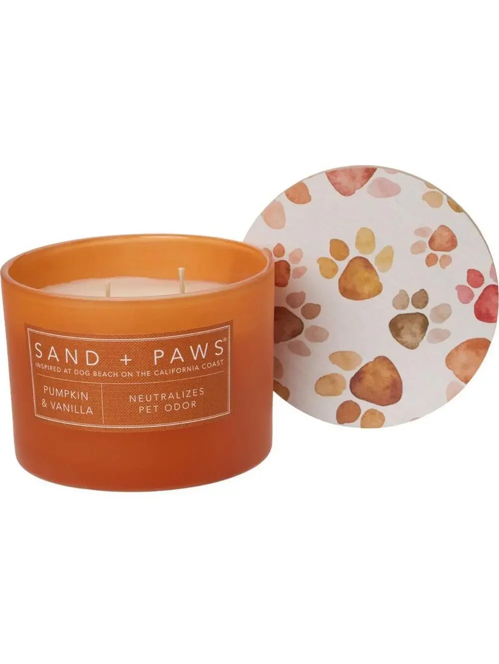 Lot Of 3 Sand + Paws 12 oz Candles Pet Odor Neutralize Fall And Pumpkin Scents